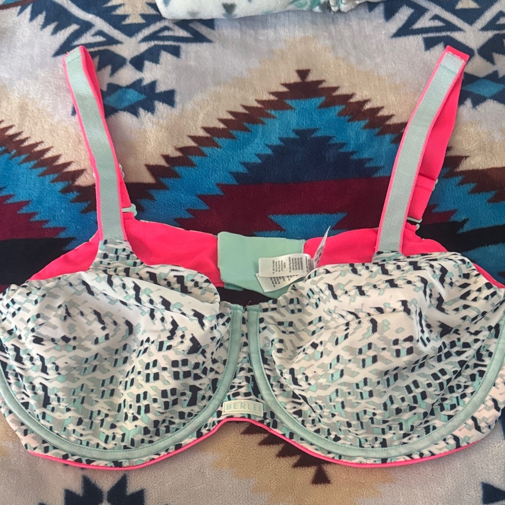 Berlei Pink and Mint Patterned Bra